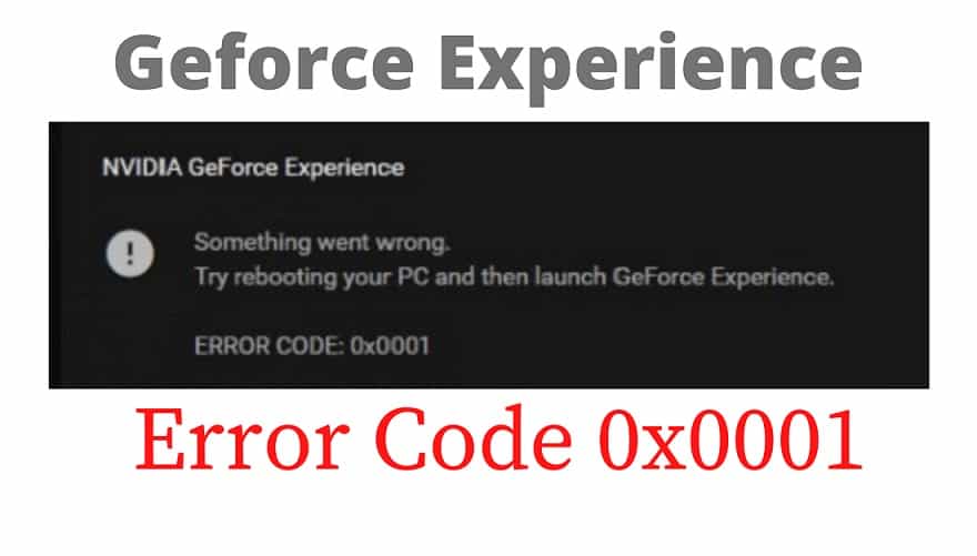 error code 0x0001
