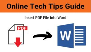 insert pdf into word