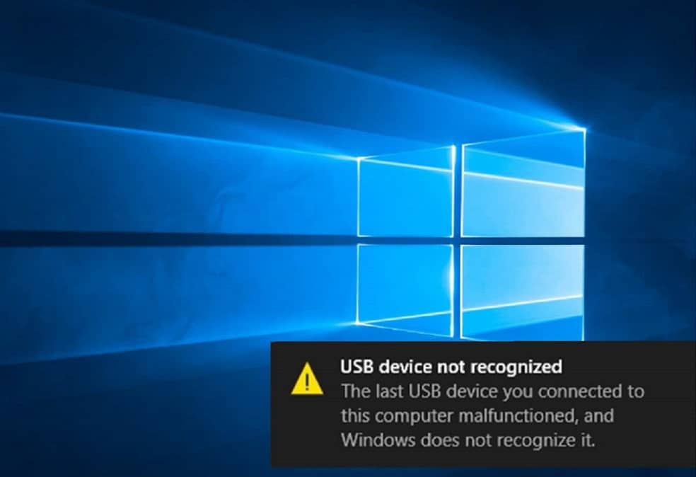 usb device not recognized