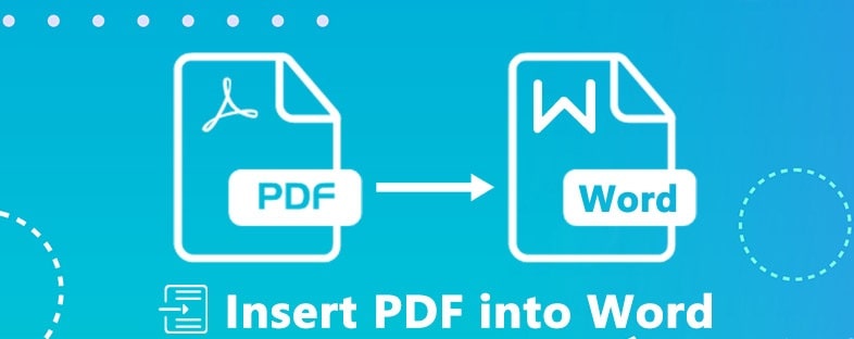 insert pdf into word