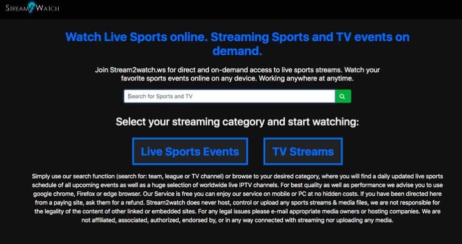online streaming sports sites free