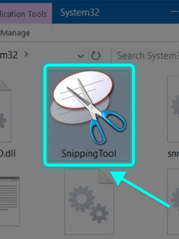 Open the Snipping Tool. 