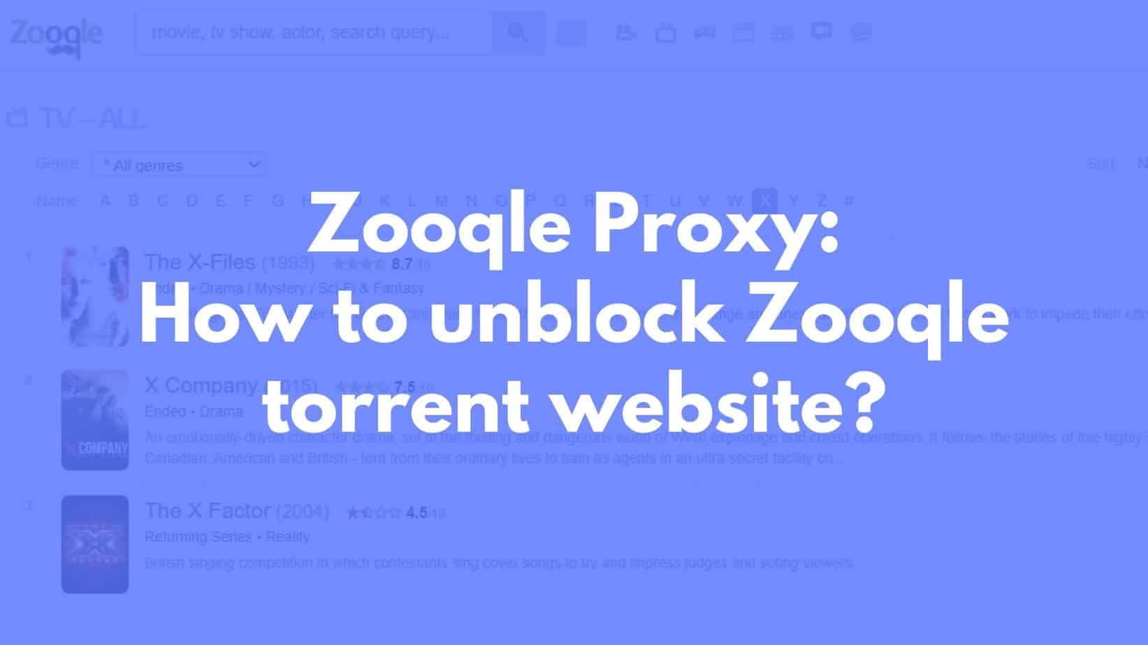 Zooqle proxy