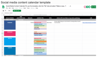 consistent content calendar