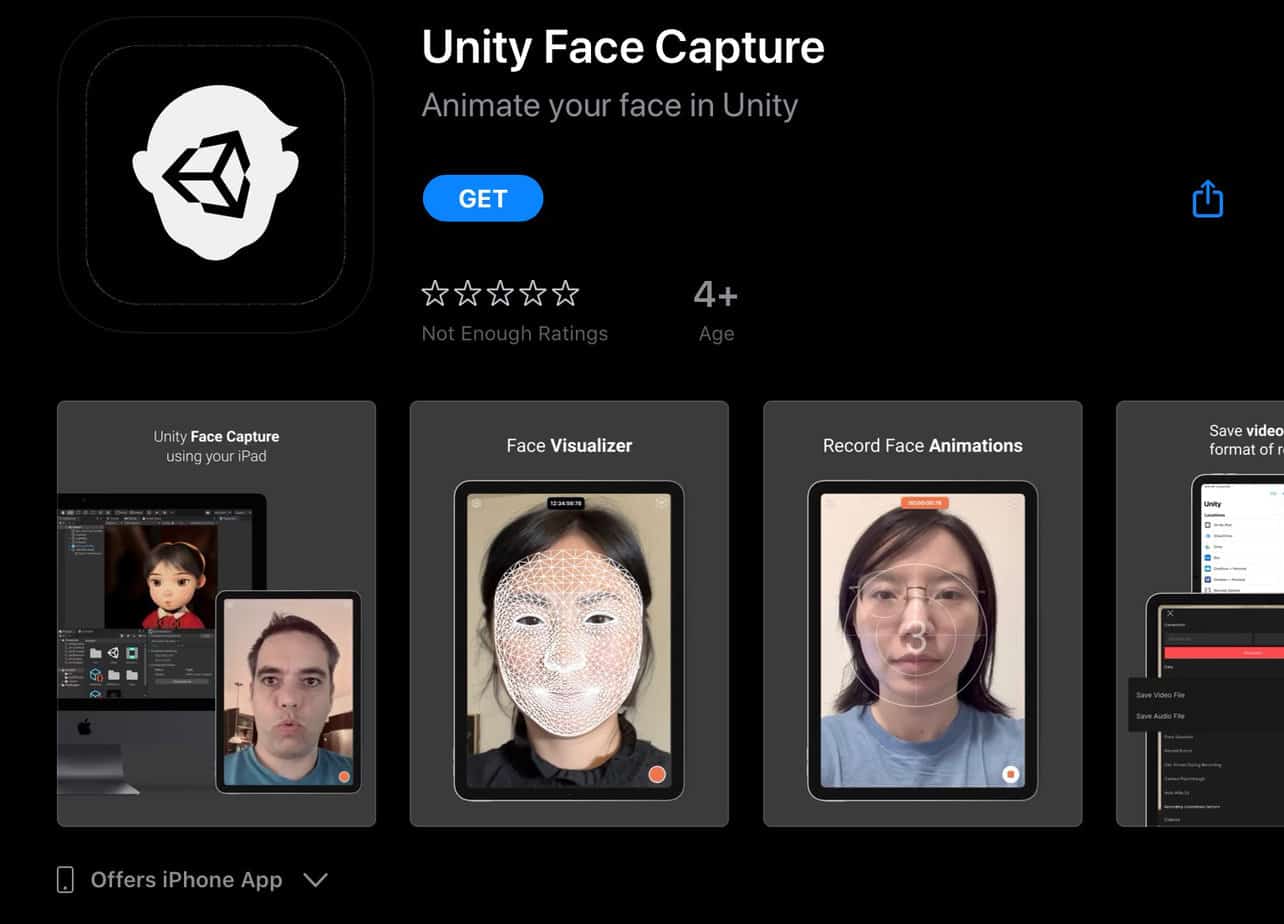 Unity Face Capture App