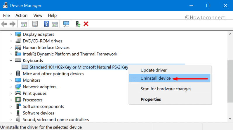 Update or Uninstall the Laptop Keyboard Driver
