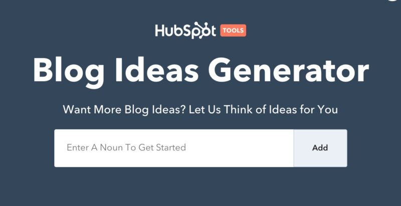 HubSpot's Blog Idea Generator