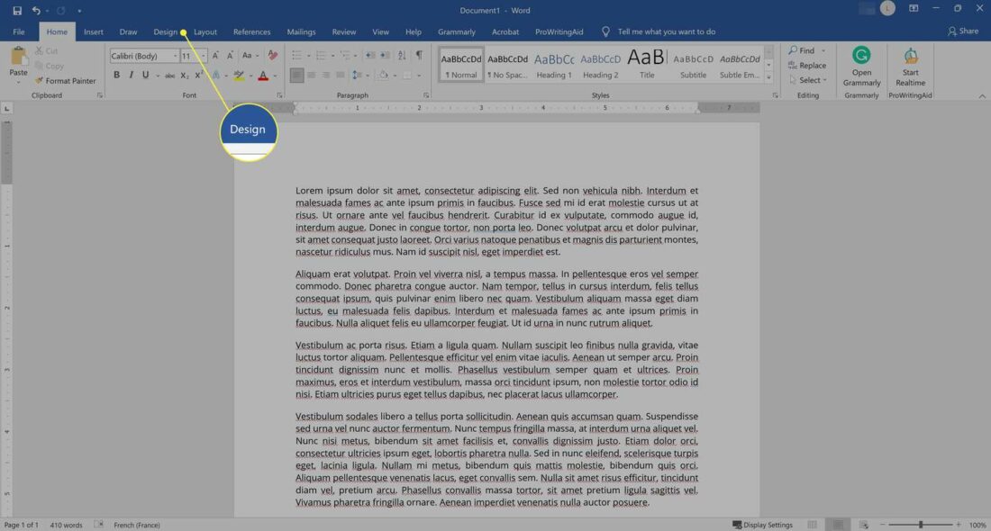 how to double space in word