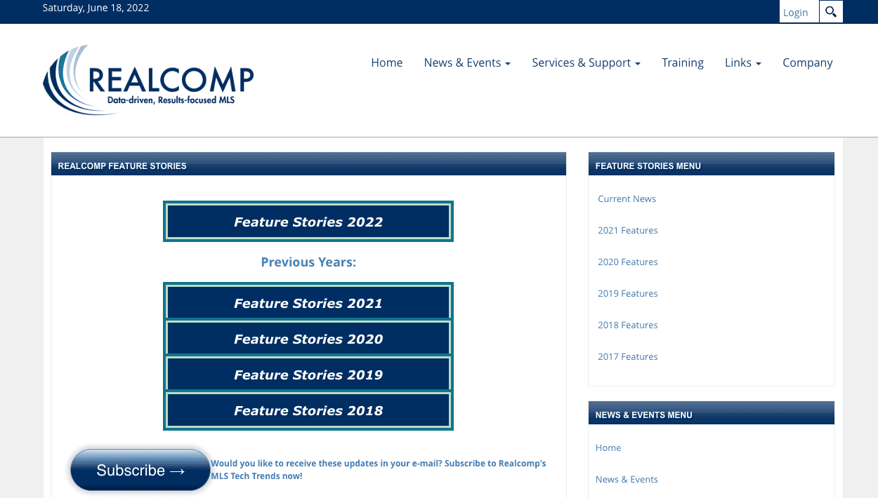 Logging instructions for RealCompOnline