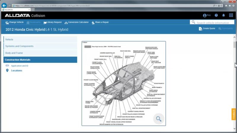 Complete OEM Collision Procedures and Integration from ALLDATA